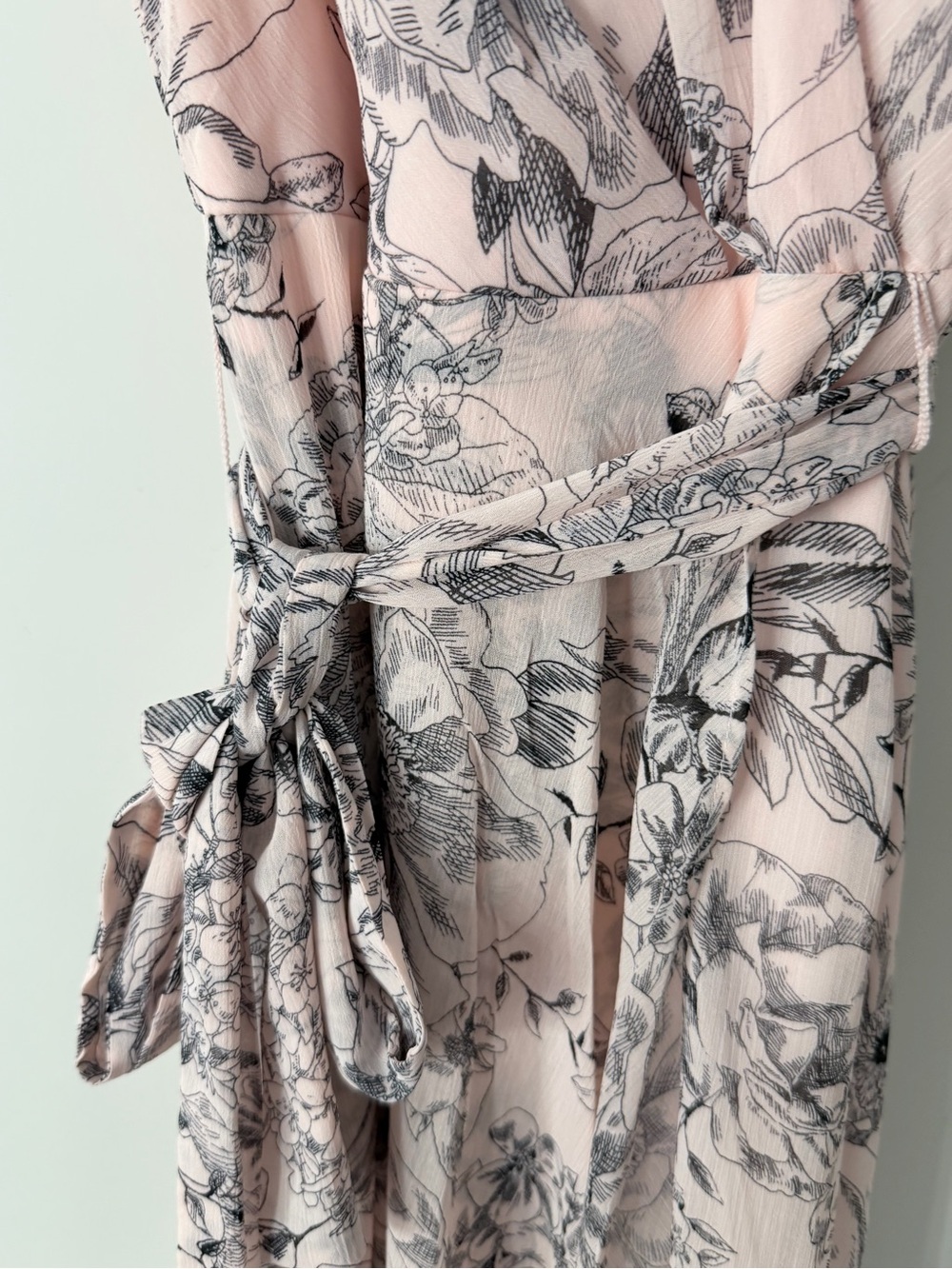 Tommy Hilfiger Pink Floral Wrap High-Low Dress - Picture 3 of 7